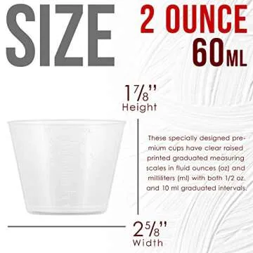 Measuring Cups for Paints & Cooking - 50 Count
