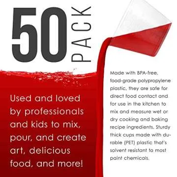 Measuring Cups for Paints & Cooking - 50 Count