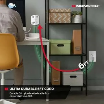 Monster Power Shield Outlet Extender with USB Charging