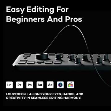 Loupedeck+ The Photo and Video Editing Console for Lightroom Classic, Premiere Pro, Final Cut Pro, Photoshop, After Effects, Audition and More.