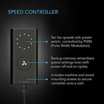AC Infinity CLOUDLINE A6, Quiet 6” Inline Duct Fan with Speed Controller, EC Motor - Ventilation Exhaust Fan for Heating Cooling Booster, Grow Tents, Hydroponics