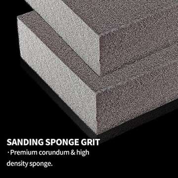 Zorveiio Sanding Sponge Set, 12 Premium Washable Reusable Sanding Sponges