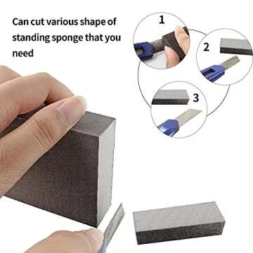 Zorveiio Sanding Sponge Set - Versatile, Washable 12 Pack