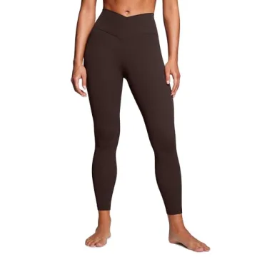 CRZ YOGA Womens Butterluxe Cross Waist Workout Leggings - V Crossover High Waisted Gym Yoga Leggings...