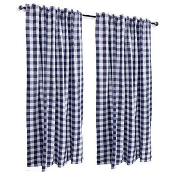 Ramanta Gingham Check Curtains - Eco-Friendly Cotton Panels