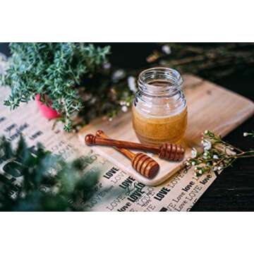 Italian Olive Wood Honey Dipper Sticks for Kitchen Magic
