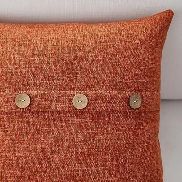 Meekio Fall Pillow Covers Set with Coconut Buttons 18x18