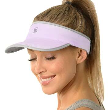 SAAKA Women's Sports Visor - Soft and Adjustable