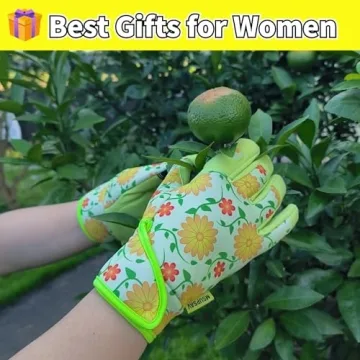 Durable Chartreuse Gardening Gloves for Women - Medium