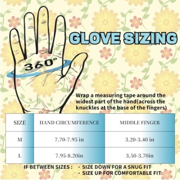 Durable Chartreuse Gardening Gloves for Women - Medium