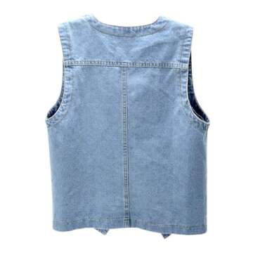 Stylish Ladyful Women's Sleeveless Denim Vest for Every Occasion