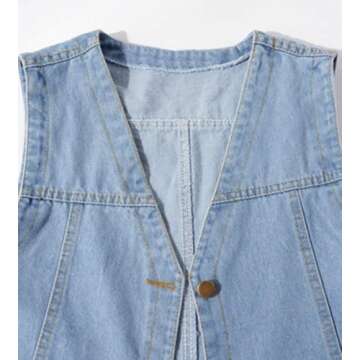 Stylish Ladyful Women's Sleeveless Denim Vest for Every Occasion