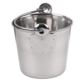 Lindy's 1-Quart Stainless Steel Bucket, Durable Seamless Bucket for Many Home Tasks, Carry Water or Milk, Fill with Food, Use as a Flower Pot, Cleaning Bucket, Table Centerpiece and Much More