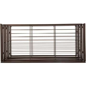 Amazon Basics 9-Pair Shoe Rack Organizer with 3 Shelves, Bronze, 12.6" D x 26.7" W x 18.7" H