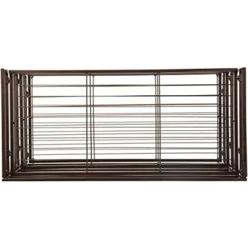 Amazon Basics 9-Pair Shoe Rack Organizer with 3 Shelves, Bronze, 12.6" D x 26.7" W x 18.7" H