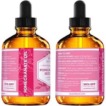 Leven Rose Pomegranate Seed Oil for Skin and Hair Care
