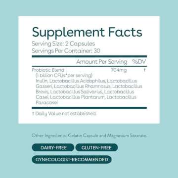 Love Wellness Good Girl Probiotics | Women's Vaginal Health Supplement | Vaginal Probiotics for Women pH Balance & Urinary Tract Health | Support Vaginal Odor & Flora | 60 Count