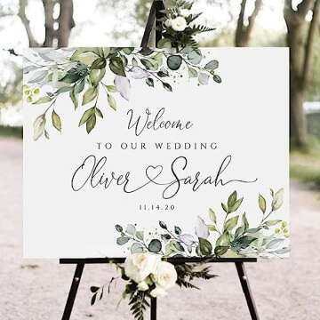 Personalized Wedding Welcome Sign, Custom Wedding Sign, Welcome To Our Wedding Sign, Wedding Sign Bo...