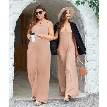 Wolddress Women’s Plus Size Maxi Dress with Pockets