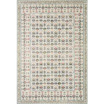 Loloi Rifle Paper Co. x Eden Collection EDE-03 Lattice Ivory 7'-6" x 9'-6" Area Rug