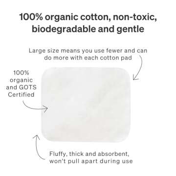 Organic Baby Cotton Pads 360 Count by LoveNoobs Ultra Soft