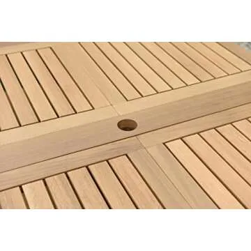 Franklin Teak Finish 9-Piece Dining Set for Outdoors