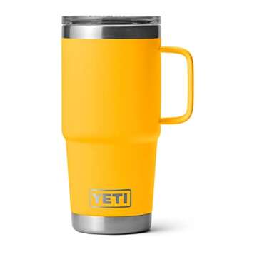 YETI Stainless Steel Rambler Travel Drinking_Cup, Vacuum Insulated with Stronghold Lid, 20 Ounces, Alpine Yellow