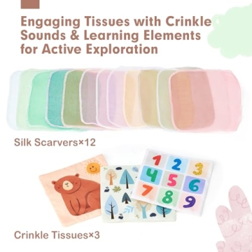 hahaland Baby Tissue Box Toy for Infants-Educational Fun 6-12 Months