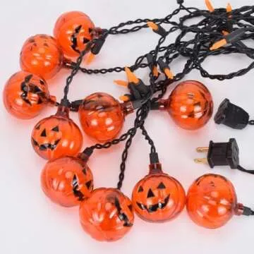 FANHONSE 7FT Halloween Pumpkin String Lights for Festive Decor