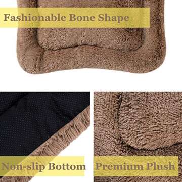Coohom Deluxe Plush Bed for All Dogs and Cats