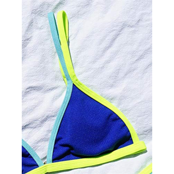 Fashionable WDIRARA Women's Spaghetti Strap Bikini Swimsuit