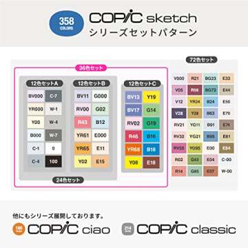 Too Copic Sketch Basic 36 Color Set