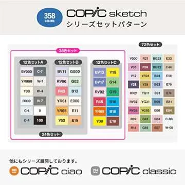Too Copic Sketch Basic 36 Color Set