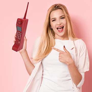 Pilipane Retro Brick Cell Phone Ornament, 80s 90s Vintage Brick Mobile Phone Model Halloween Party D...