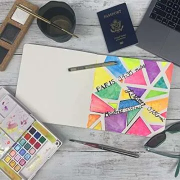 Handbook Journal Co. Artist Watercolor Sketchbook, Square 8.25 x 8.25 Inches (2-Pack), 95lb / 200 GSM, Hardcover w/Pocket