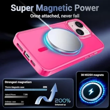 Thomo Strong Magnetic Case for iPhone 13/14 in Hot Pink