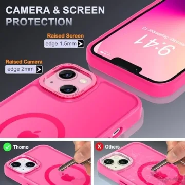 Thomo Strong Magnetic Case for iPhone 13/14 in Hot Pink