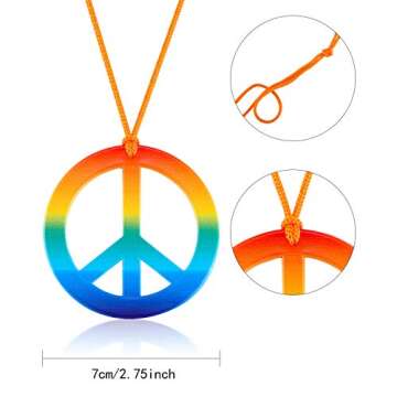 Tatuo Hippie Costume Accessories Set - 3 Pieces for Fun