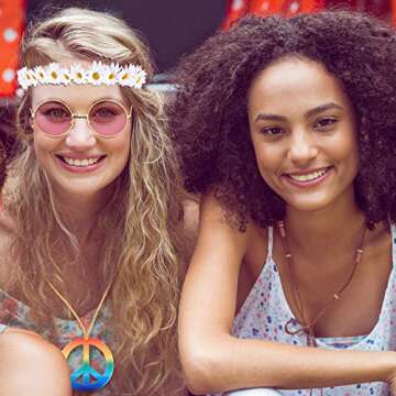 Tatuo Hippie Costume Accessories Set - 3 Pieces for Fun