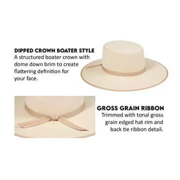 Lack of Color Women's Ivory Rancher Wool Boater Hat (Ivory, Small (55 cm))