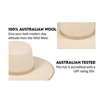 Lack of Color Women's Ivory Rancher Wool Boater Hat (Ivory, Small (55 cm))