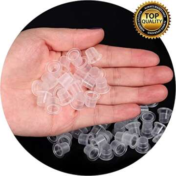 300pcs Tattoo Ink Caps with 2 Cups Holders - Moricher 100 Small 100 Medium 100 Large Tattoo Ink Cups +2 Cups Holders for Tattoo Ink Permanent Makeup Container Cap Tattoo Accessory