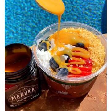 Kiva Raw Manuka Honey Certified UMF 20+, MGO 850+ 100% Pure New Zealand Honey - Non-GMO, Traceable, Non-Glyphosate (8.8 oz)