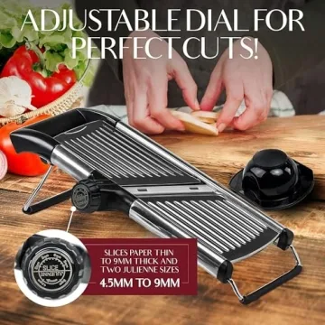 Adjustable Mandoline Slicer Stainless Steel with Gloves