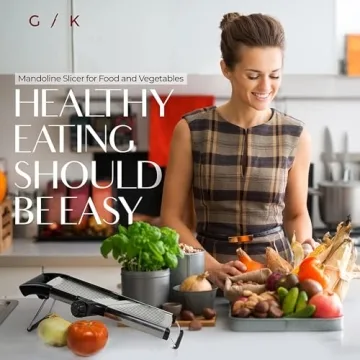 Adjustable Mandoline Slicer Stainless Steel with Gloves