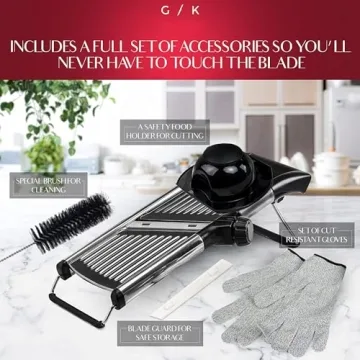Adjustable Mandoline Slicer Stainless Steel with Gloves