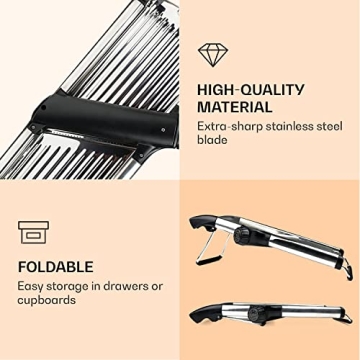 Adjustable Mandoline Slicer Stainless Steel with Gloves