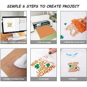 HTVRONT 80 Pack HTV Vinyl Bundle for T-Shirts and Crafts