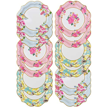 Talking Tables Floral Paper Plates for Tea Parties and Weddings