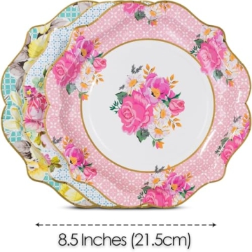 Talking Tables Floral Paper Plates for Tea Parties and Weddings